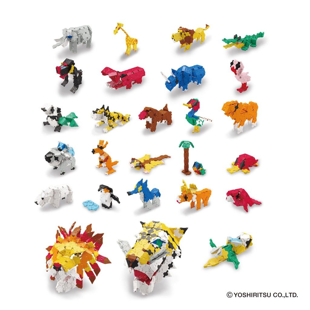 Bộ xếp hình sáng tạo LaQ Animal World WILD KINGDOM - Chủ đề Thế giới Động vật (Vương quốc hoang dã) 1240 mảnh ghép