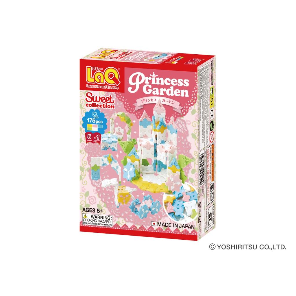 Bộ xếp hình sáng tạo LaQ Sweet Collection PRINCESS GARDEN - Chủ đề Ngọt ngào bé gái (Khu vườn công chúa) 175 mảnh ghép