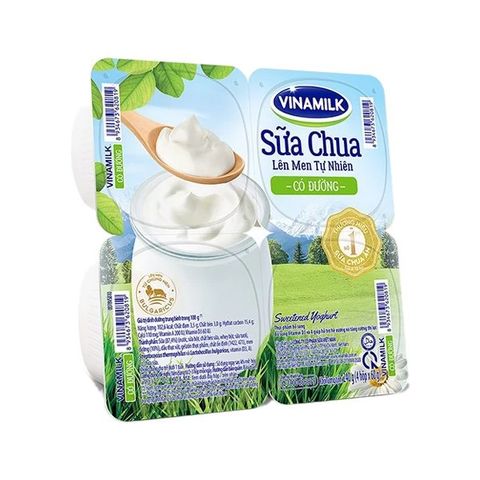 SỮA CHUA ĐƯỜNG 100GRx04HỘP VINAMILK