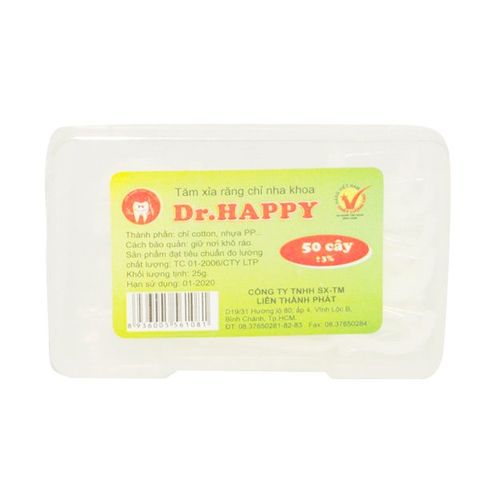 TĂM XỈA RĂNG CHỈ NHA KHOA DR HAPPY 25GR HỘP 50CÂY