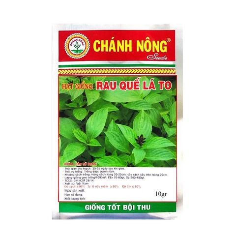 Hạt giống - Rau quế lá to 10gr Chánh Nông