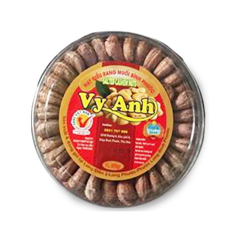 HẠT ĐIỀU RANG MUỐI VY ANH HOP TRON 500G