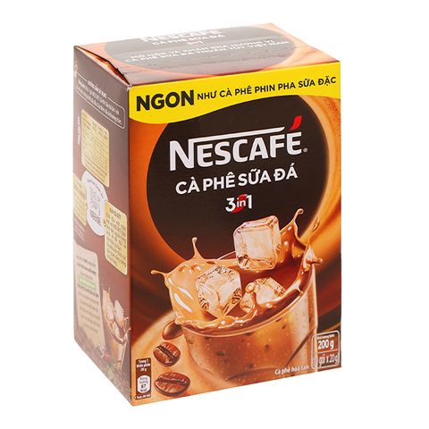 CÀ PHÊ NESCAFE 3IN1 SỮA ĐÁ 10GÓI X 20 GAM (NÂU)