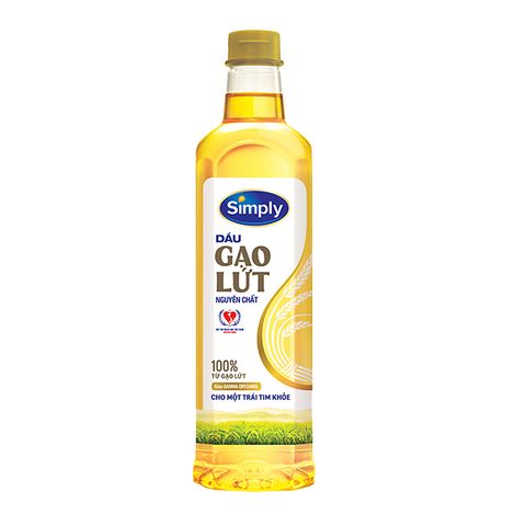 Dầu gạo lứt Simply nguyên chất 1l