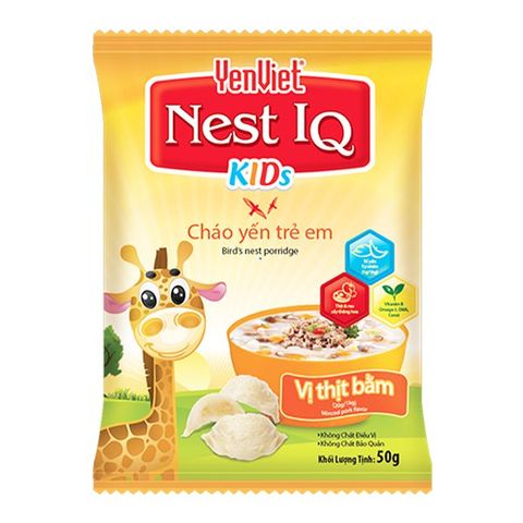 CHÁO YẾN TRẺ EM NEST IQ VỊ THỊT BẰM 50GR 