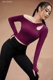  Kenewomen drop shoulder and long sleeve (no padding) top 