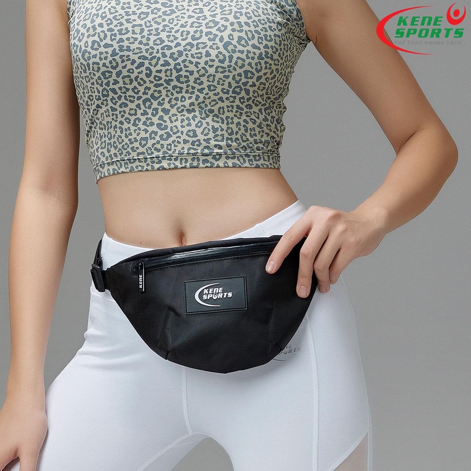 Túi đeo chéo ĐEN - Kene stomach bag