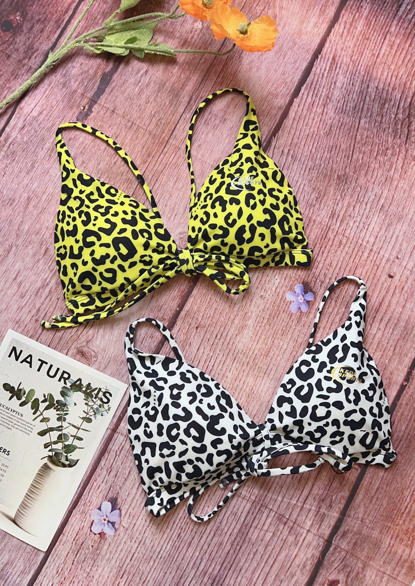 Áo bơi Bra bikini - Kenewomen leopard bikini bra