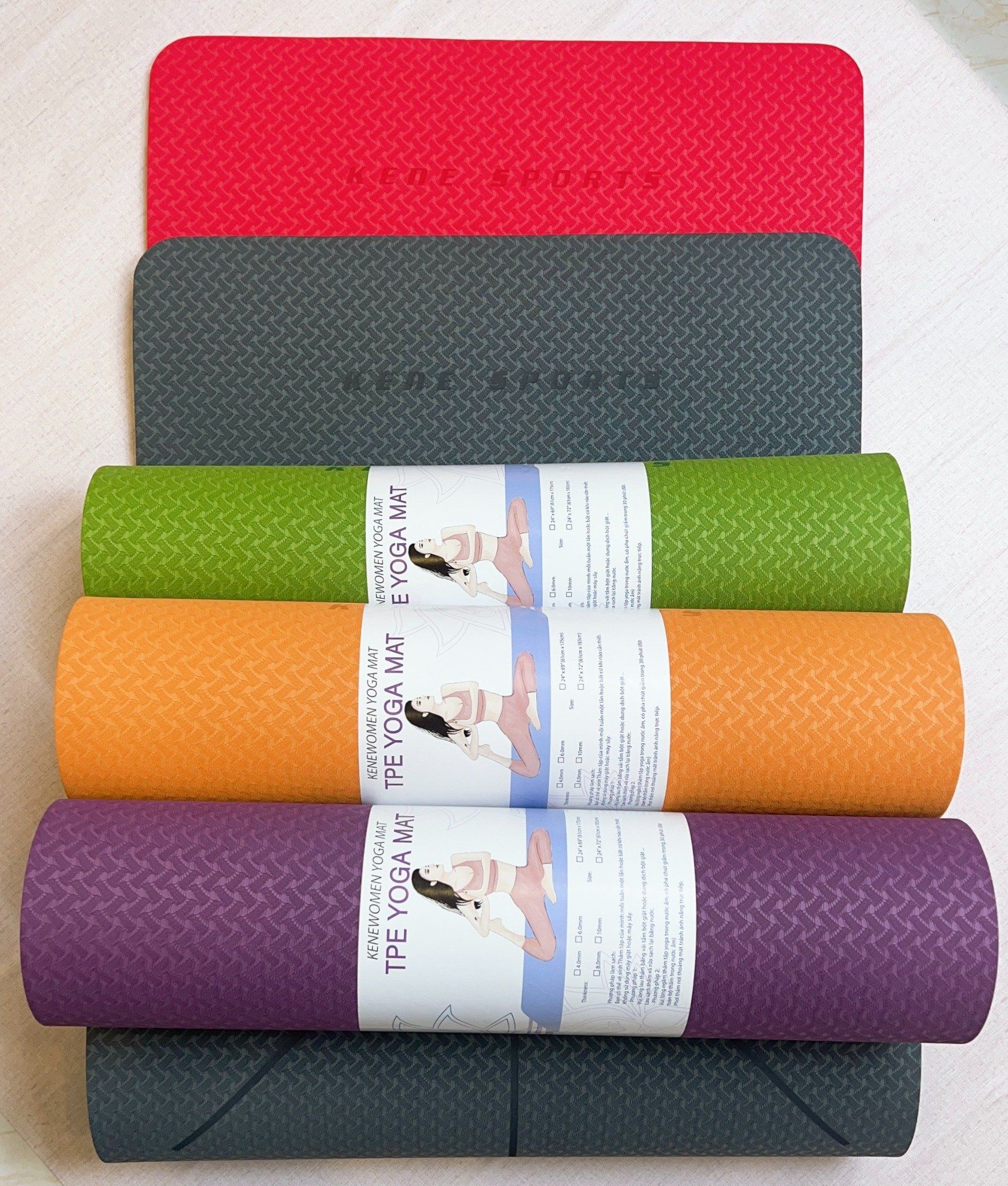 Thảm tập TPE - Kene TPE Yoga mat 8mm