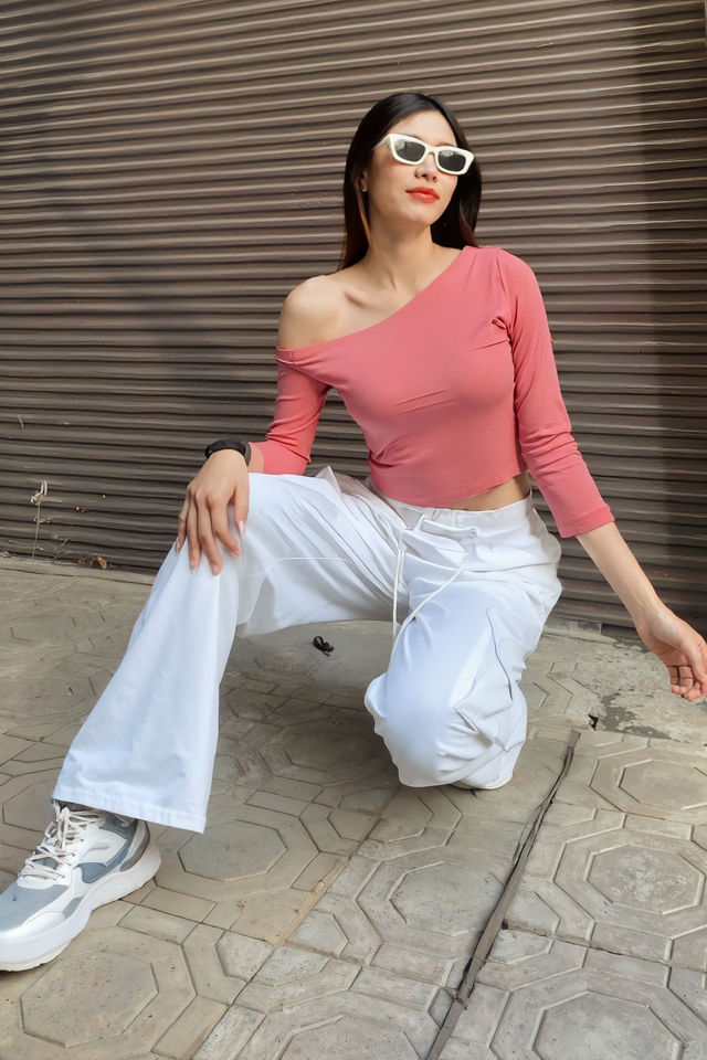 Áo Croptop - Kenewomen drop one shoulder croptop