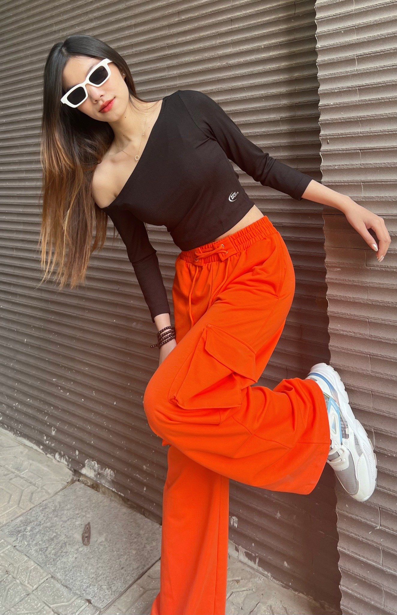 Áo Croptop - Kenewomen drop one shoulder croptop