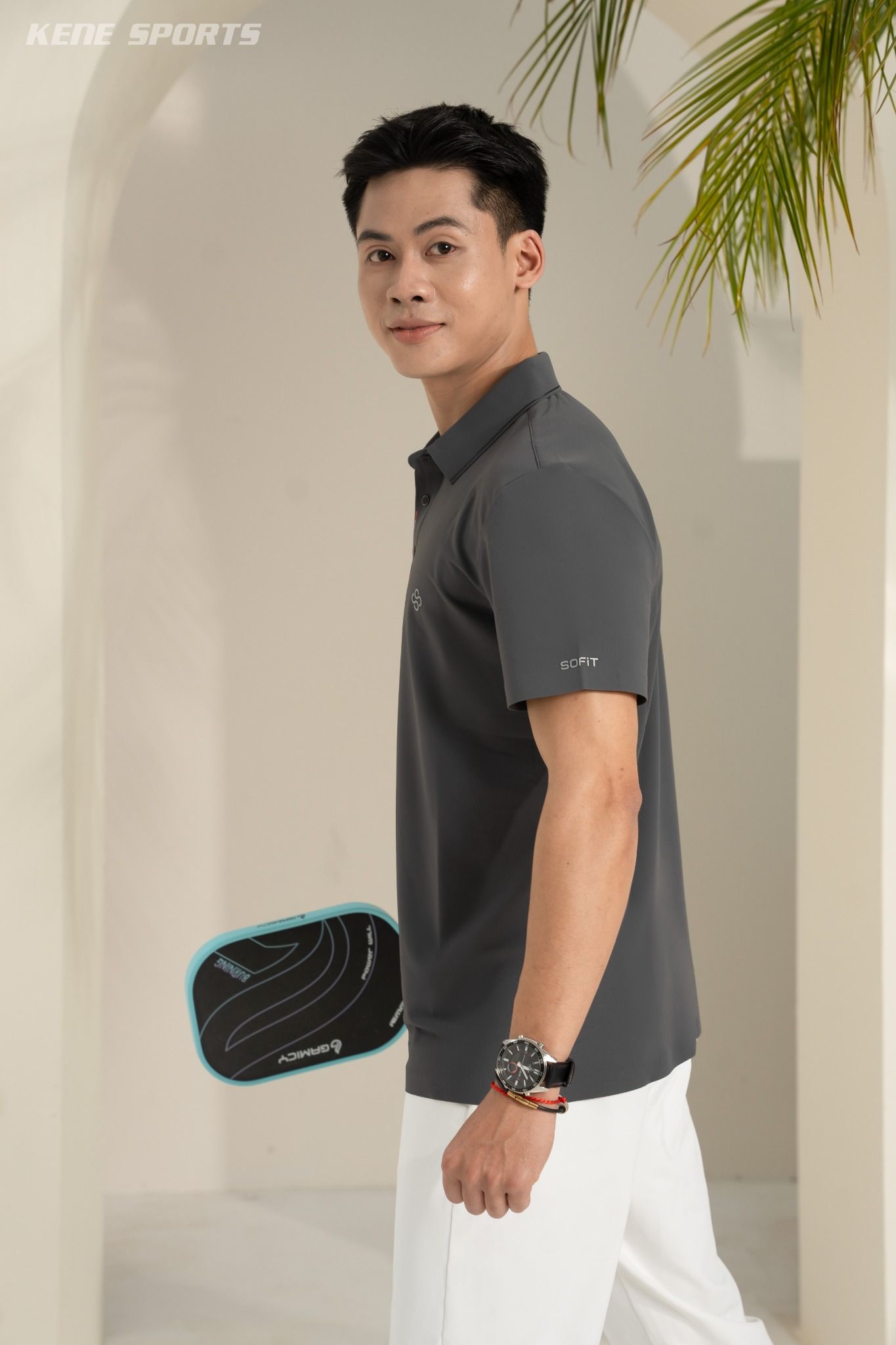 Áo polo - cổ ép có kẻ chỉ 250423