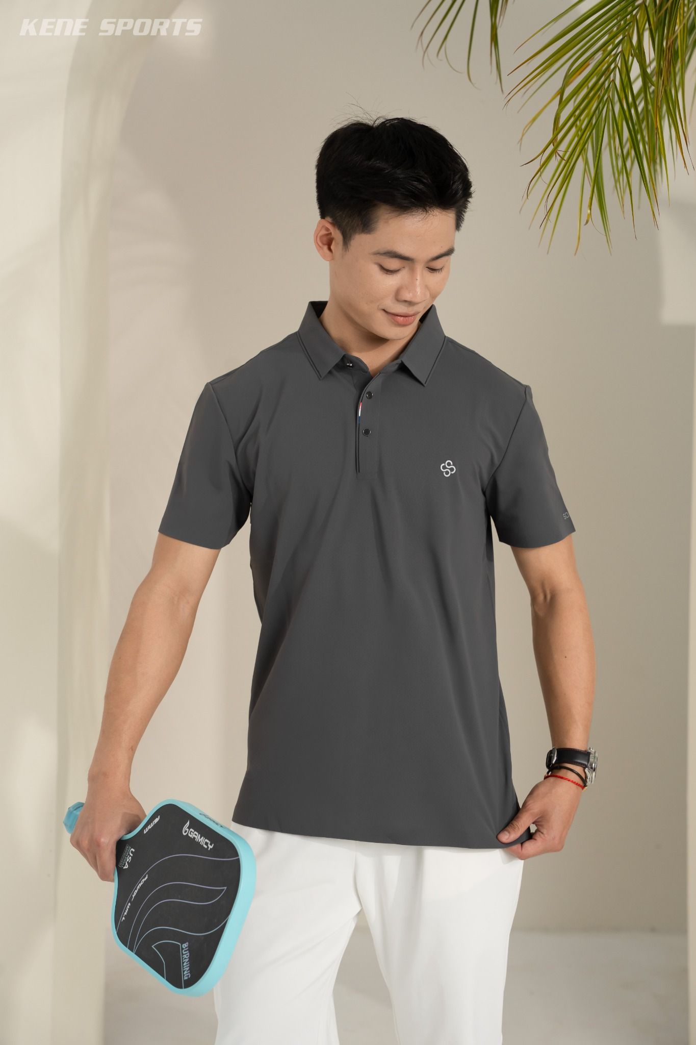 Áo polo - cổ ép có kẻ chỉ 250423
