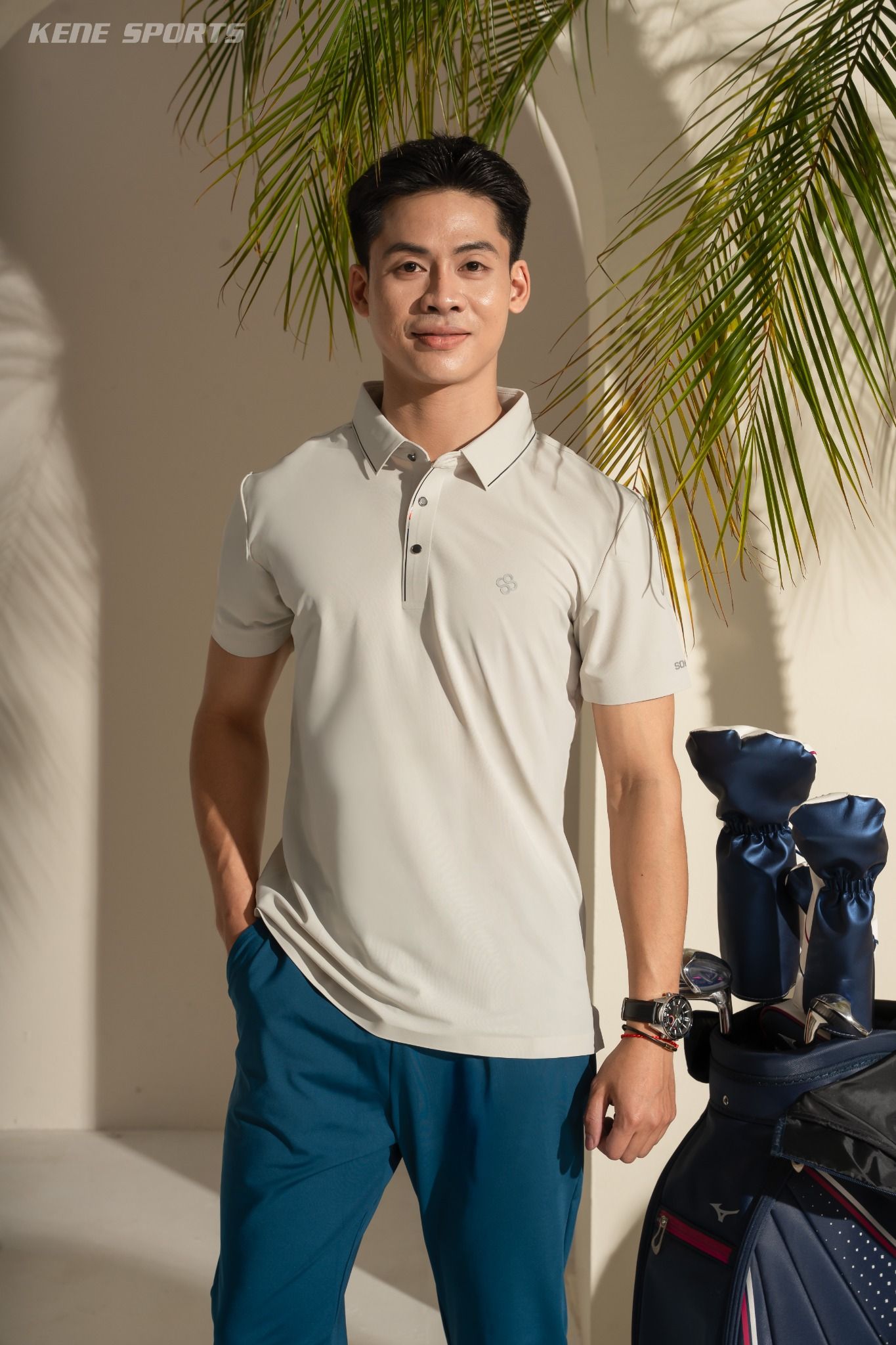 Áo polo - cổ ép có kẻ chỉ 250423