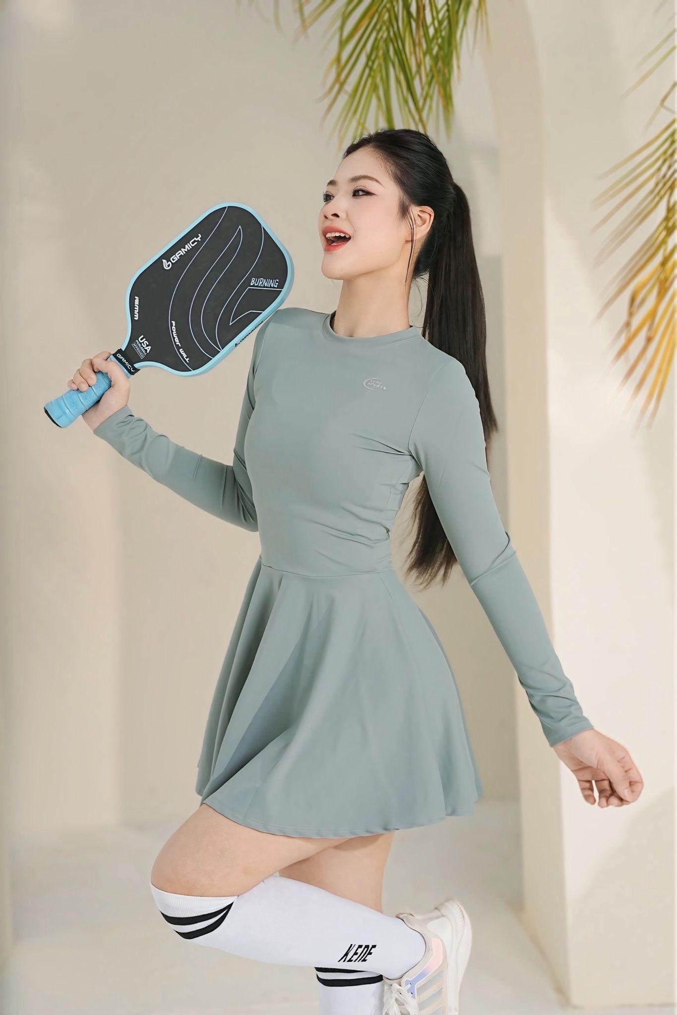 Set váy xoè tay dài 250403