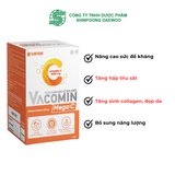  TPBVSK - Viên uống bổ sung vitamin C VACOMIN MEGA C - Hỗ trợ tăng đề kháng, hấp thu sắt, năng lượng, đẹp da 