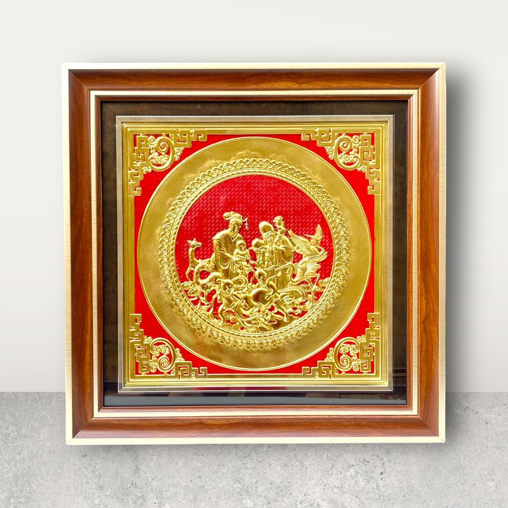 tranh đồng mừng thọ