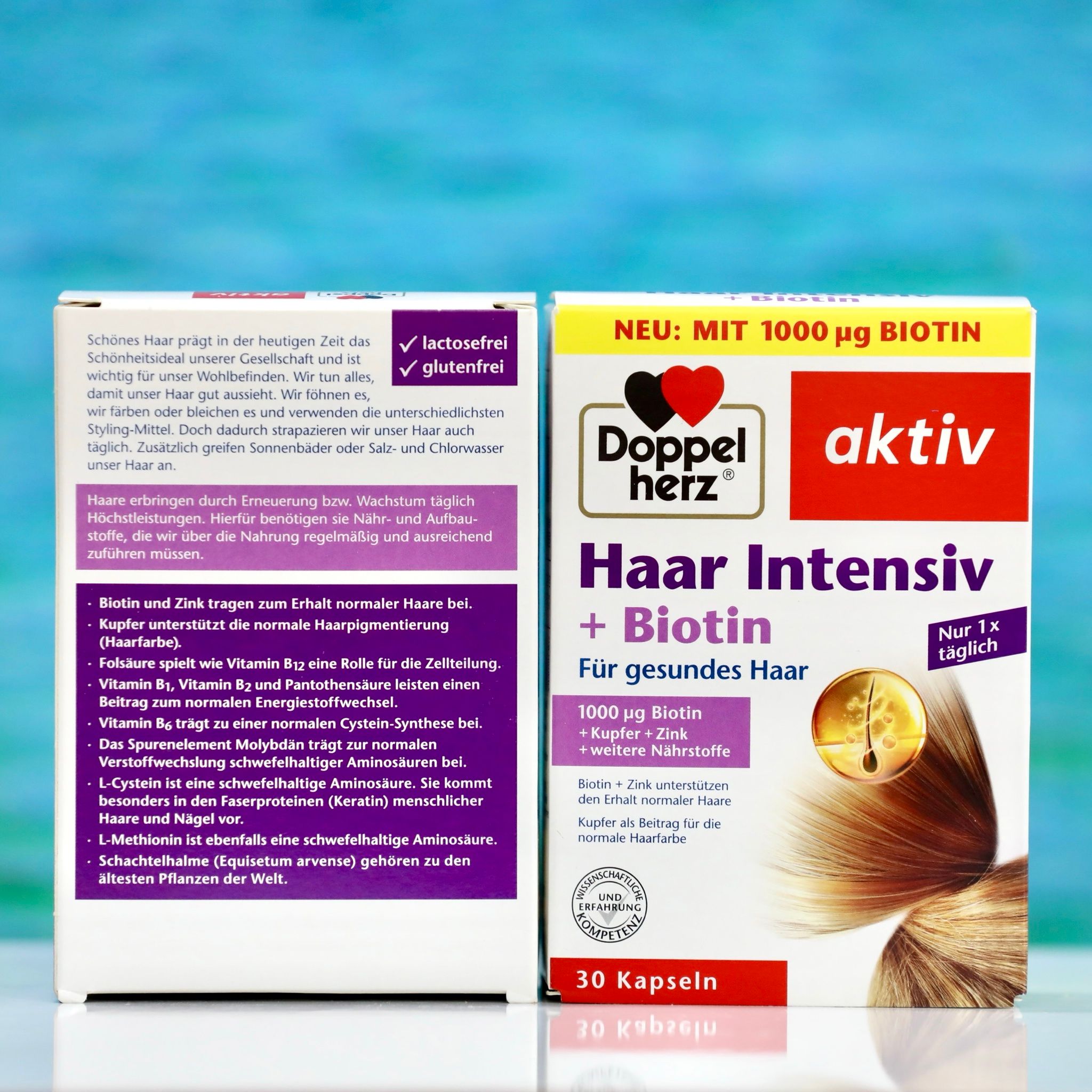 Viên uống bổ sung Biotin chăm sóc tóc Doppelherz Haar Intensiv – Đức – Hộp 30 viên