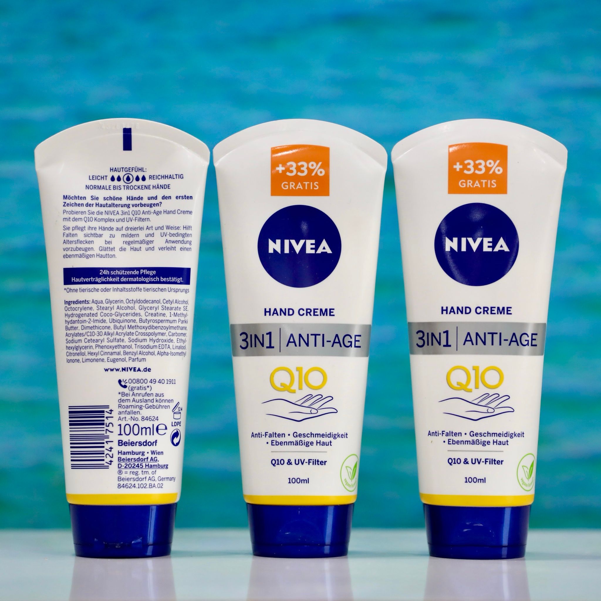 Kem Dưỡng Da Tay Chống Lão Hóa Nivea 3in1 Anti-Age Q10 100ml – Dưỡng Ẩm, Giảm Nếp Nhăn, Bảo Vệ Da