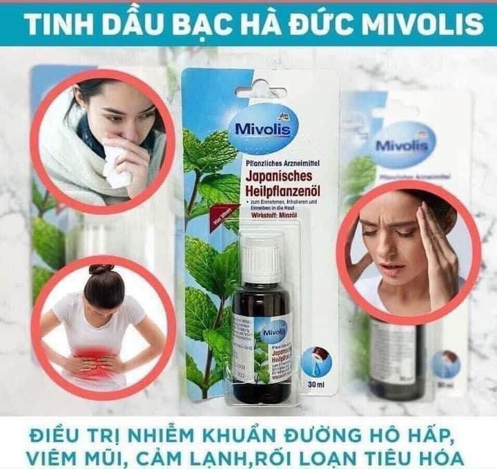 Tinh Dầu Bạc Hà Mivolis Japanisches Heilpflanzenol, 30 ml