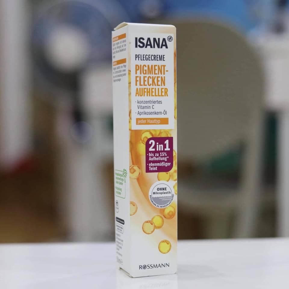 Kem trị nám, tàn nhang Isana 2in1 PIGMENTFLECKEN AUFHELLER, 50ml
