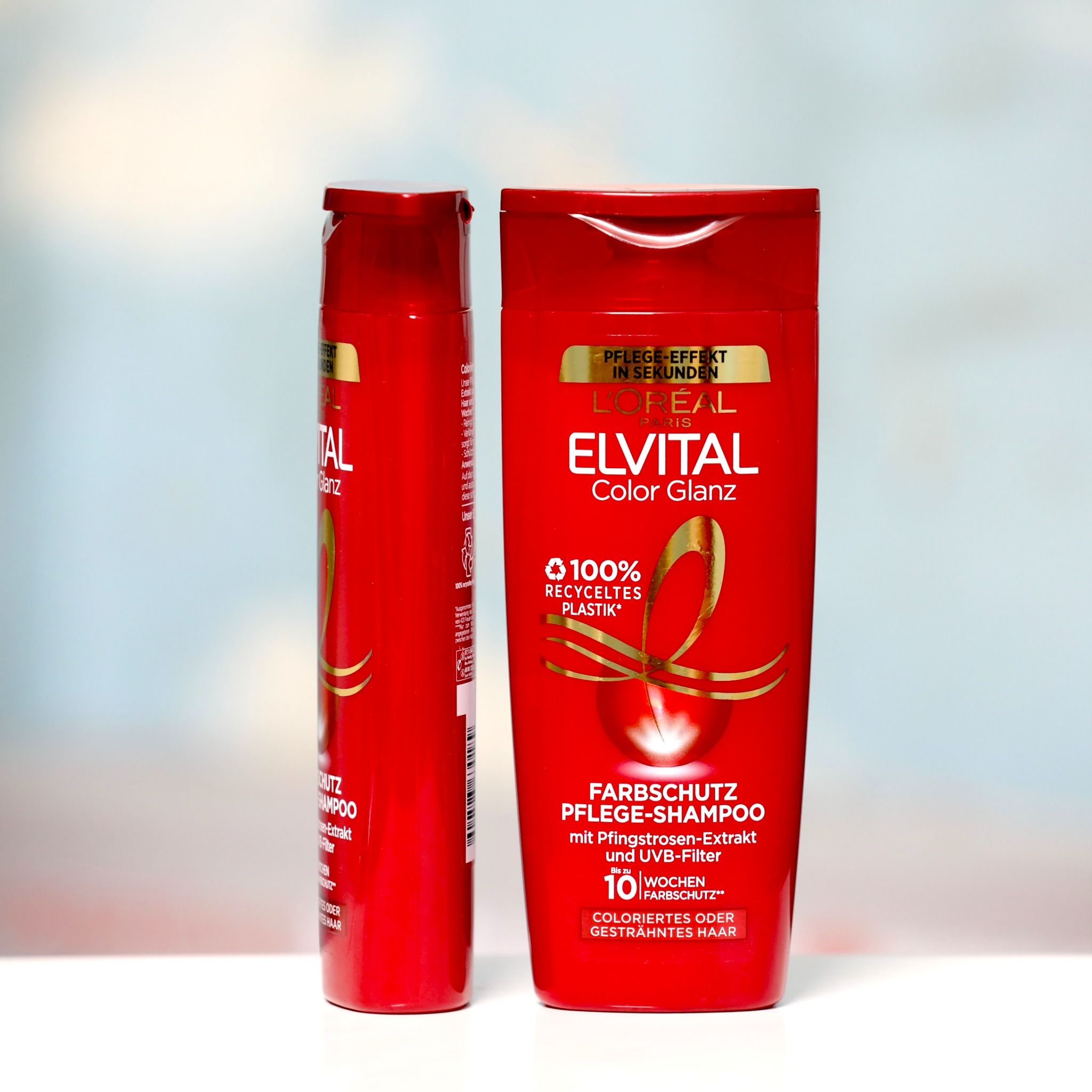 Dầu gội Loreal Elvital COLOR-GLANZ màu đỏ cho tóc nhuộm, 300 ml