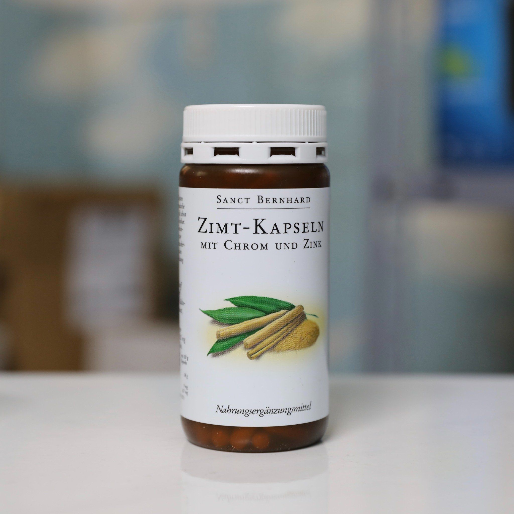 Viên quế hỗ trợ đường huyết Zimt-Kapseln mit Chrom und Zink Sanct Bernhard