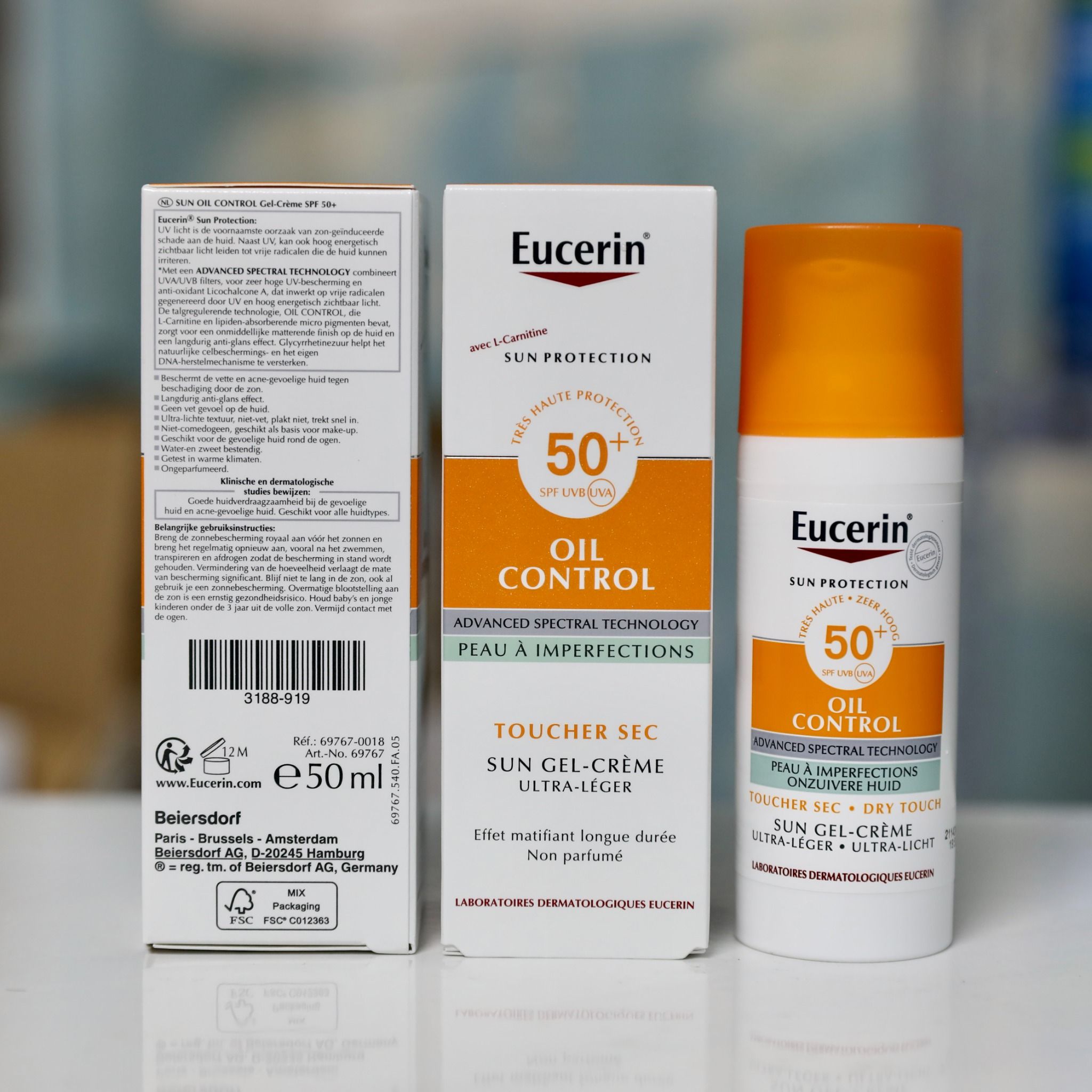 Kem Chống Nắng Kiểm Soát Dầu Eucerin Cho Da Nhờn, Da Mụn Chỉ Số Chống Nắng SPF50+