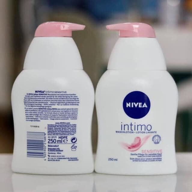 Dung dịch vệ sinh phụ nữ Nivea intimo nắp hồng 250 ml