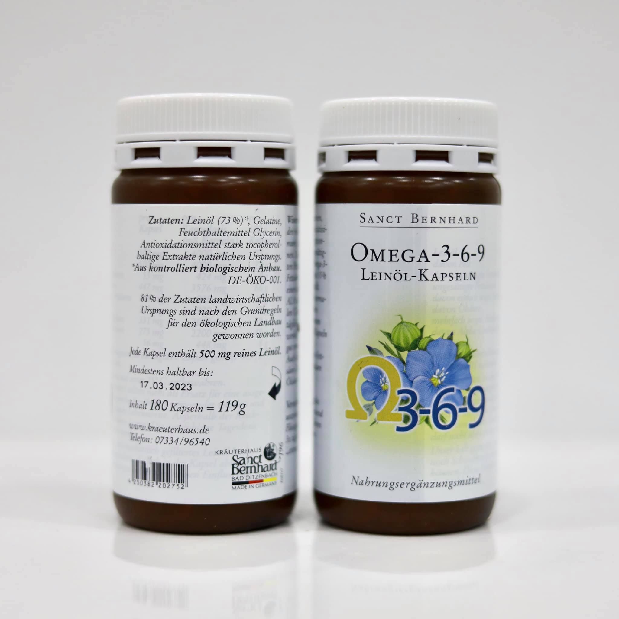 Viên Uống Bổ Sung Omega 3-6-9 SANCT BERNHARD - Dòng PREMIUM Sản Xuất 100% Tại Đức