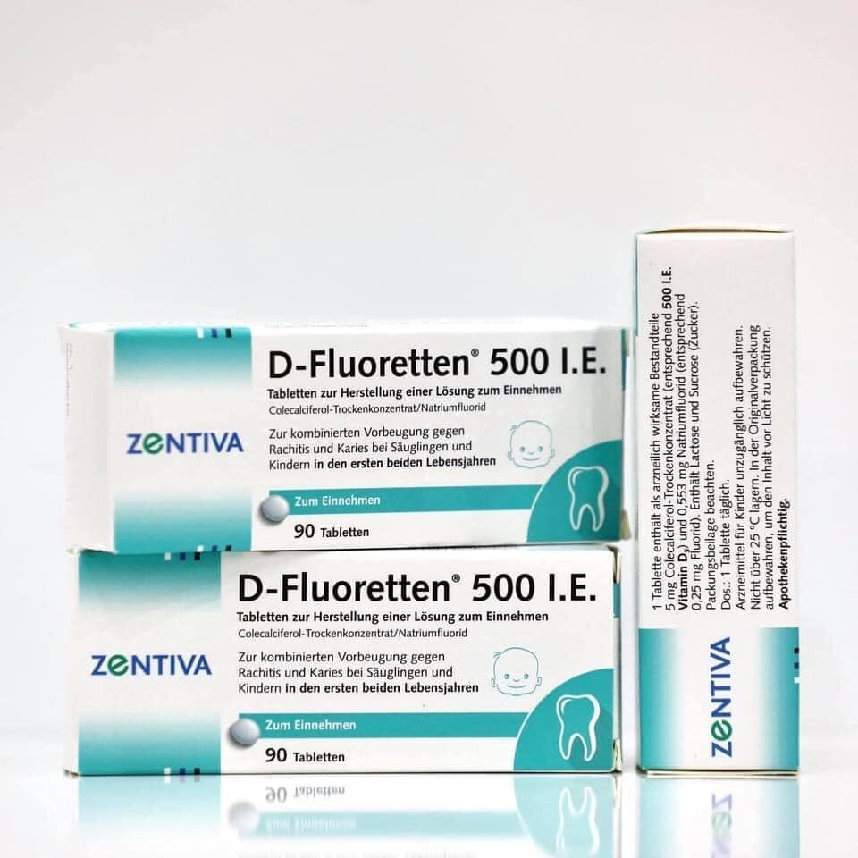 Vitamin D Fluoretten 500 IE Cho Trẻ Sơ Sinh Và Trẻ Nhỏ, 90 Viên