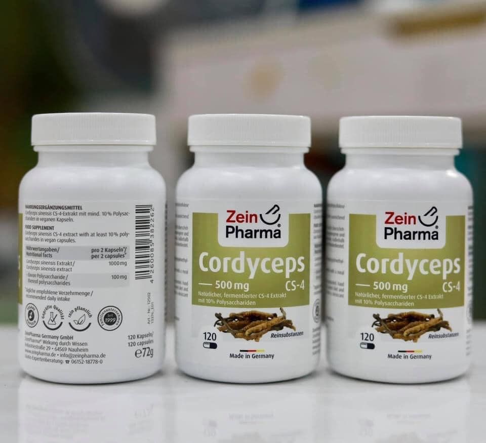 Đông Trùng Hạ Thảo Cordyceps Cs-4 của Đức - Hãng Zein Pharma - Made in Germany