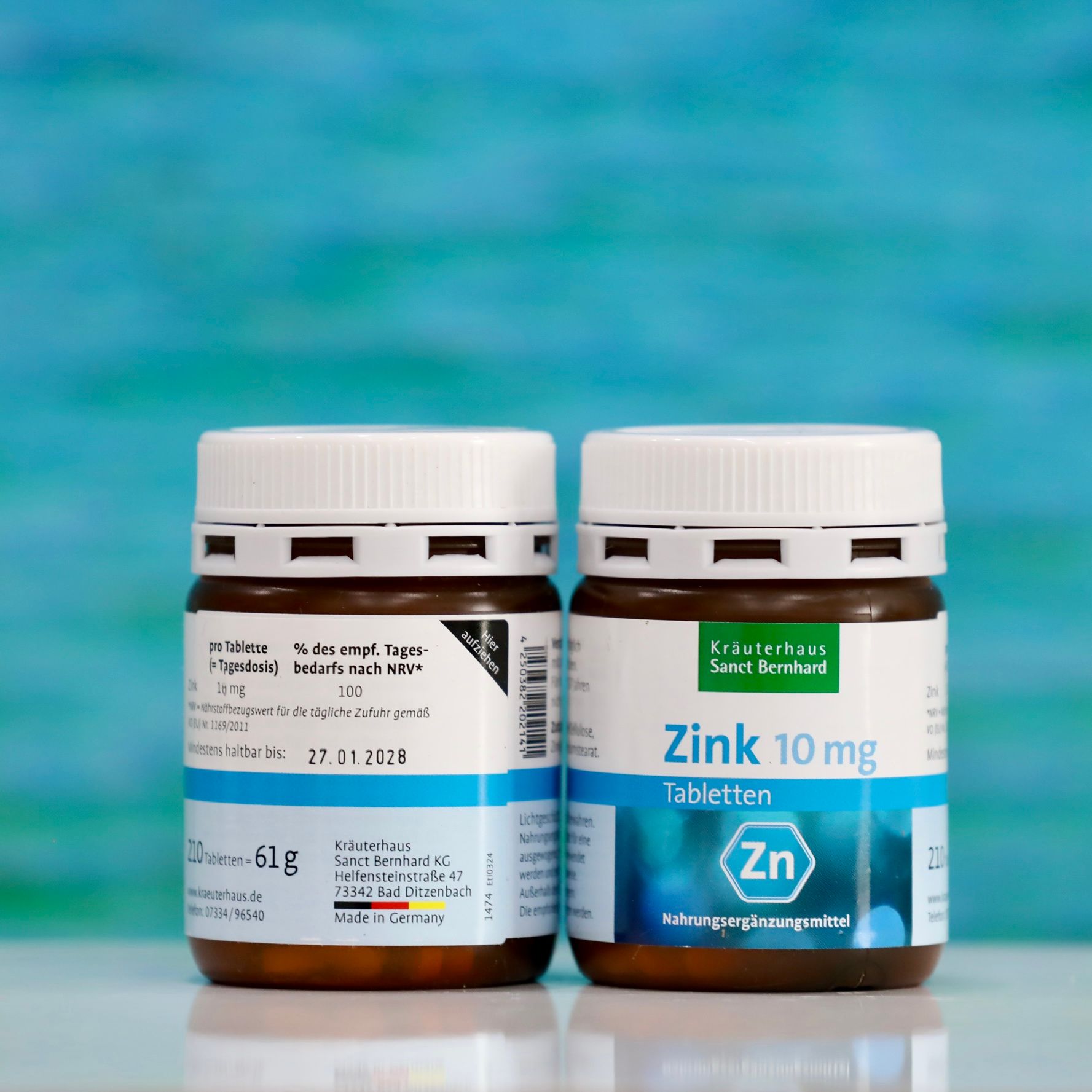 Viên Uống Bổ Sung Kẽm Krauterhaus Sanct Bernhard Zink 10mg – Hỗ Trợ Cơ Thể Khỏe Mạnh Từ Bên Trong
