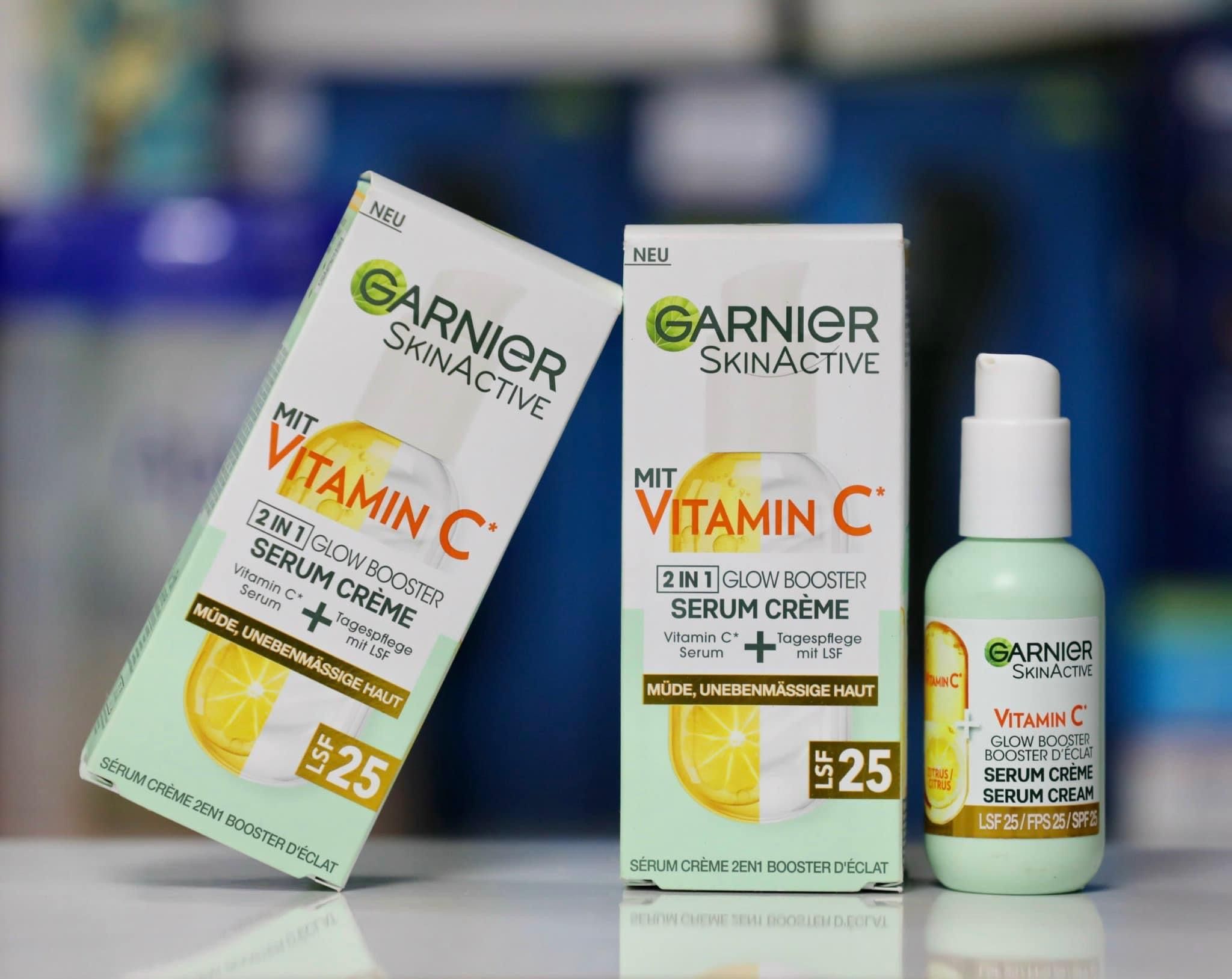 Serum + kem dưỡng da 2in1 vitamin C Garnier, 50ml