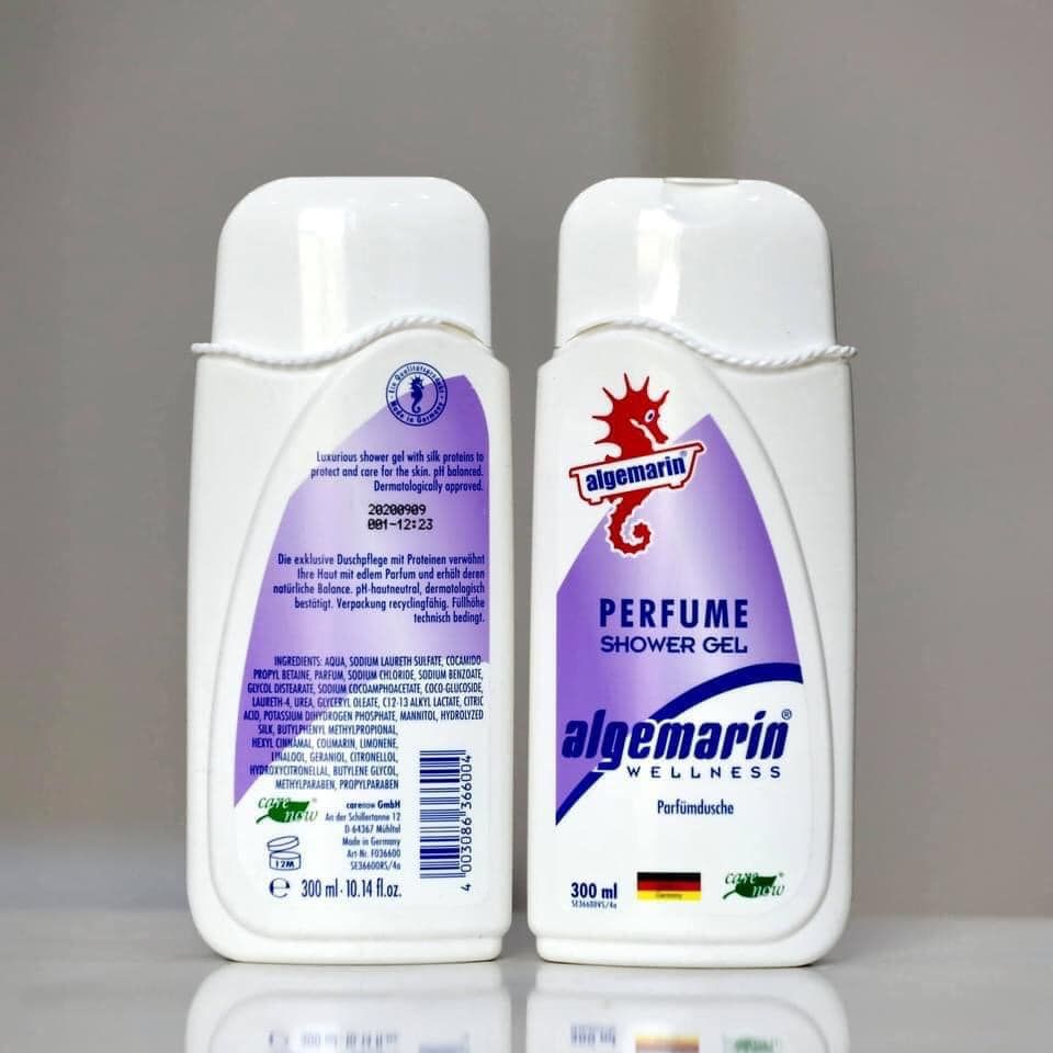 Sữa Tắm Cá Ngựa Algemarin CHAI VUÔNG - Sản Phẩm Nội Địa Đức chất lượng Châu Âu, 300ml