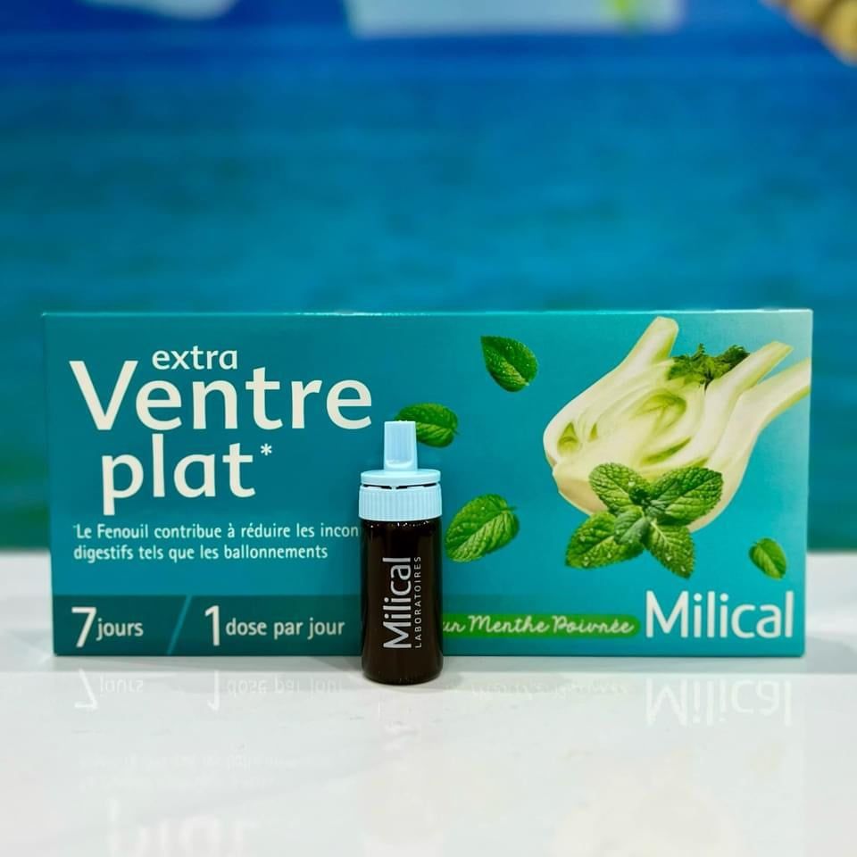 Thải độc Ventre plat xanh, hộp 7 ống
