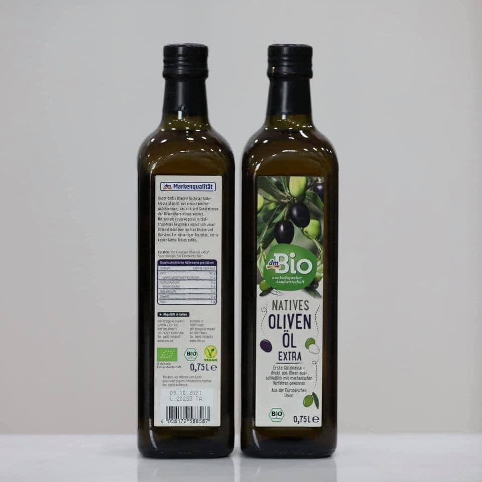 Dầu ăn Oliu Bio của Đức chai 750 ml