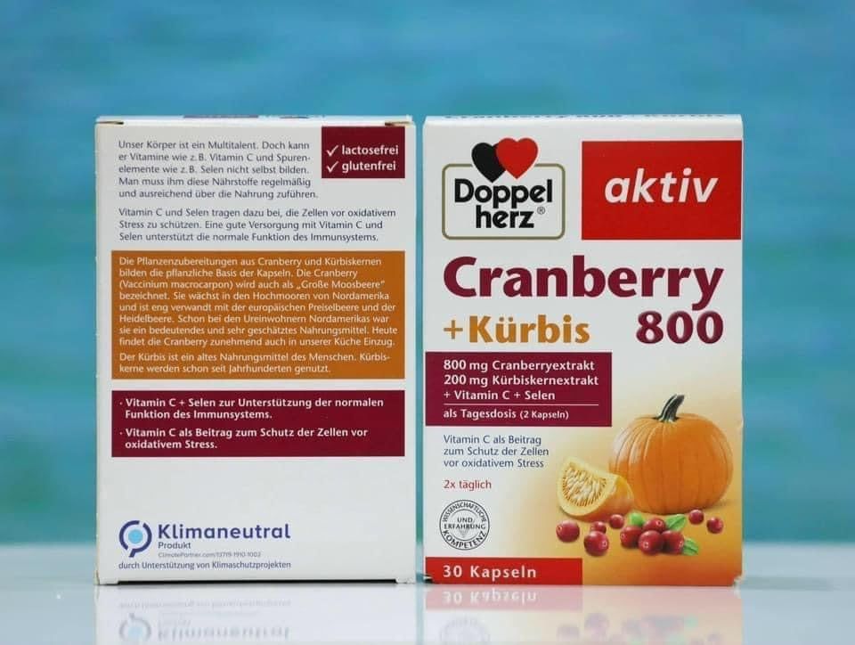 Viên uống TĂNG CƯỜNG HỆ THỐNG MIỄN DỊCH VÀ CHỐNG OXY HOÁ CÁC TẾ BÀO CRANBERRY 800