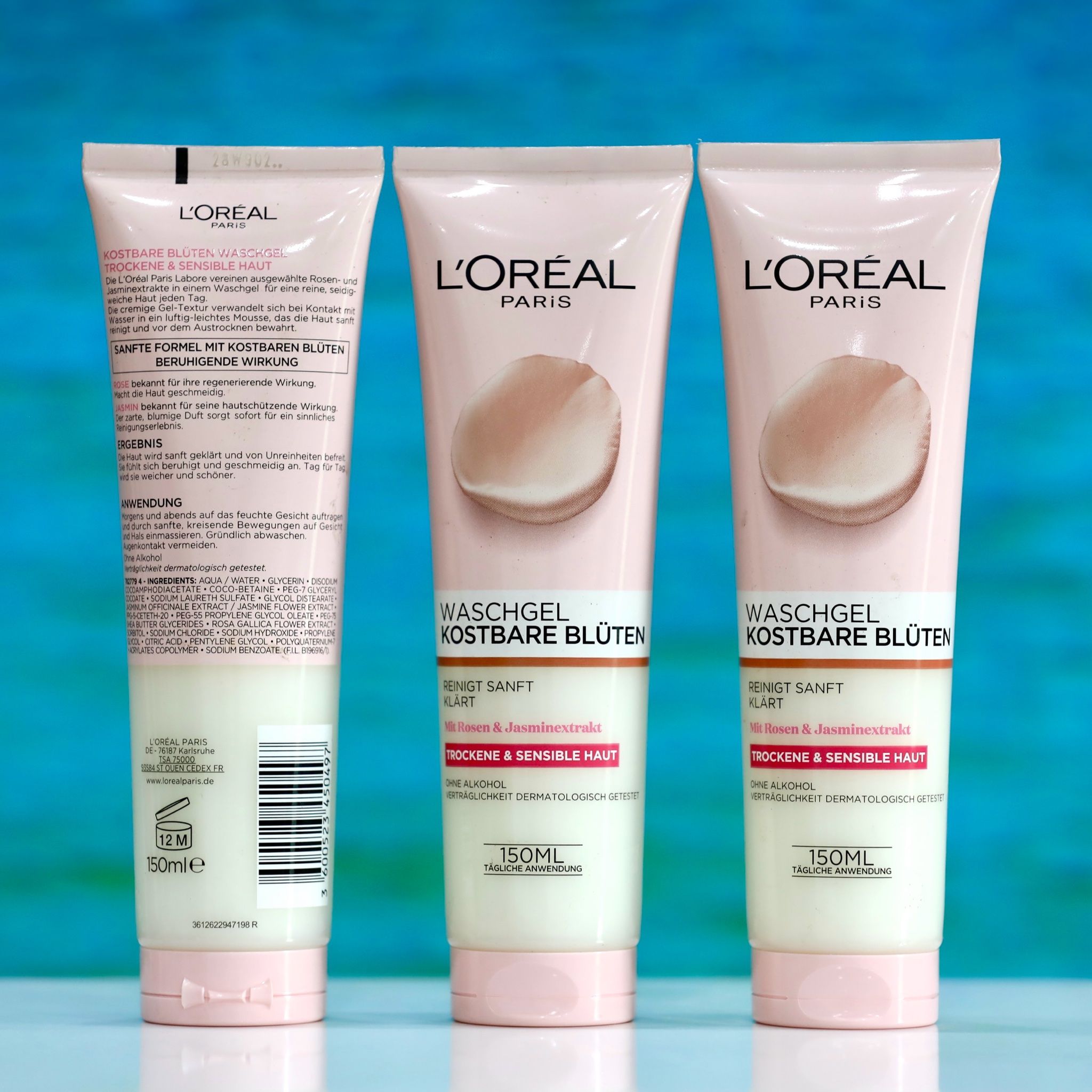 Sữa Rửa Mặt Loreal Chiết Xuất Hoa Hồng & Hoa Nhài dành Cho Da Khô & Nhạy Cảm tuýp 150ml