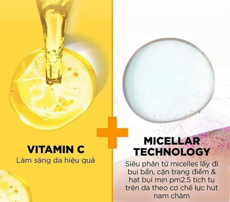 NƯỚC TẨY TRANG LÀM SÁNG DA GARNIER VITAMIN C, 400ml