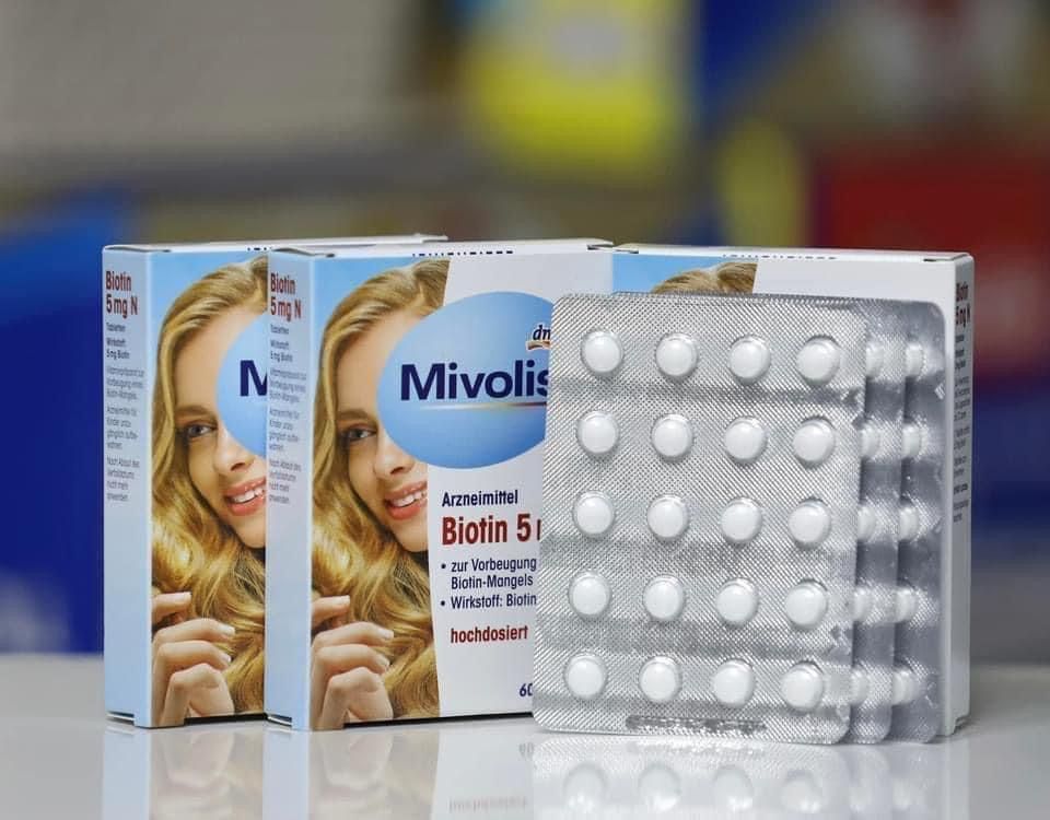 Viên uống Biotin 5mg N Mivolis hộp 60 viên