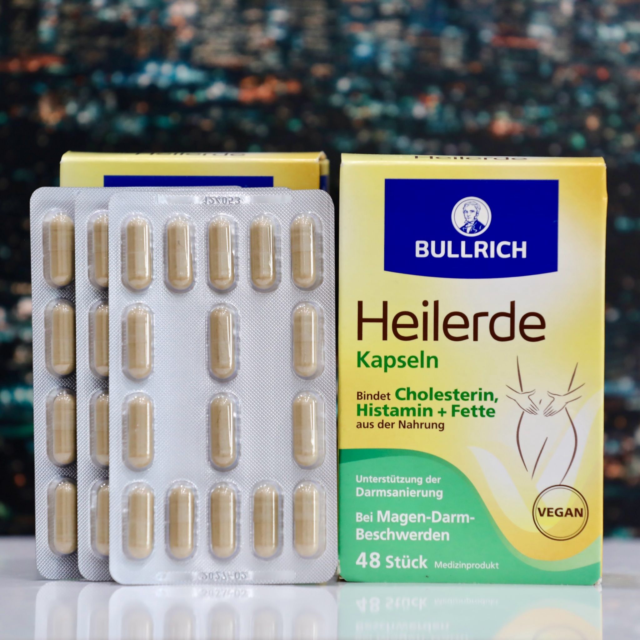 VIÊN UỐNG THẢO DƯỢC PHÒNG TRÁNH MỠ MÁU, TỐT CHO ĐƯỜNG RUỘT Heilerde của Bullrich hộp 48 viên