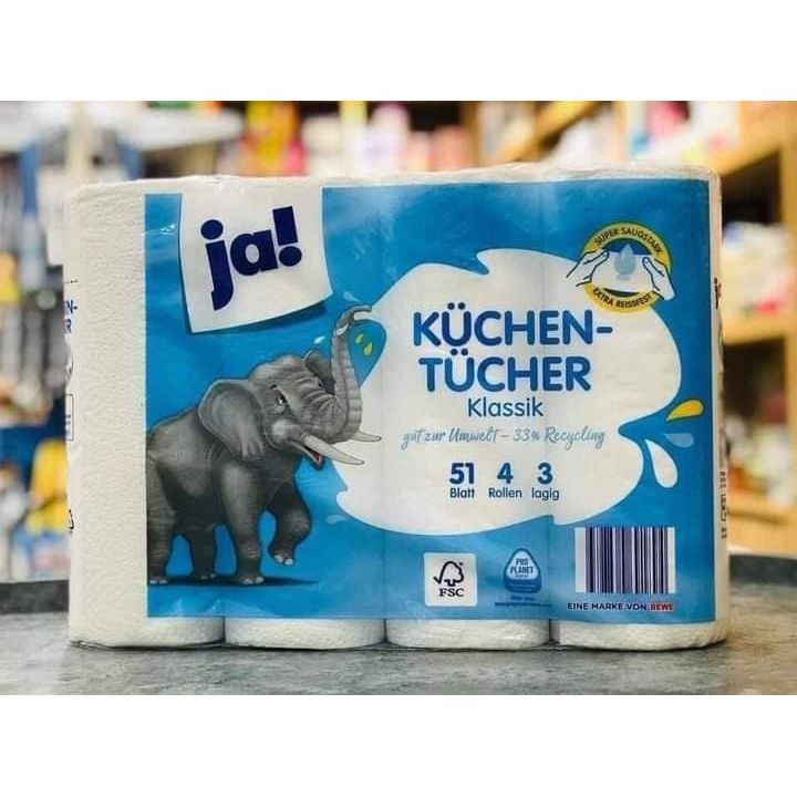 Giấy nhà bếp đa năng Ja 3 lớp siêu dai, siêu dày, siêu thấm nước