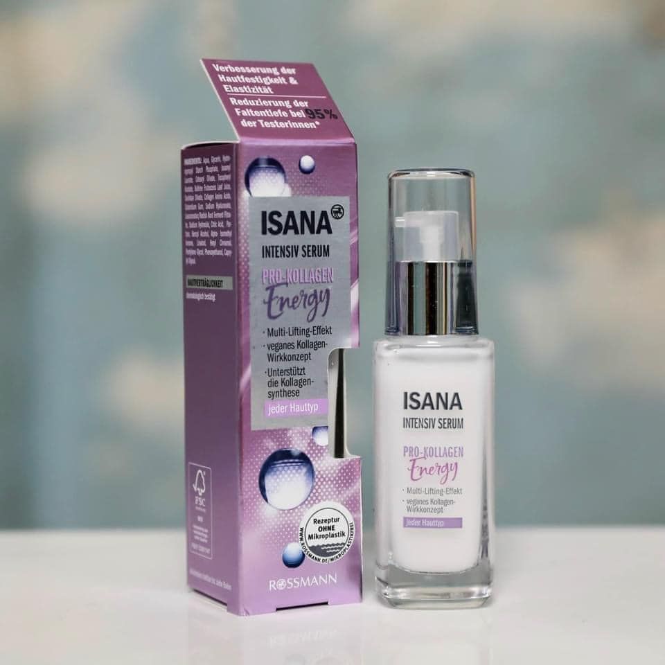 Kem dưỡng da Serum Isana Intensiv Pro-Kollagen Energy DẠNG CÔ ĐẶC TĂNG CƯỜNG KOLLAGEN CHO DA, 30ml