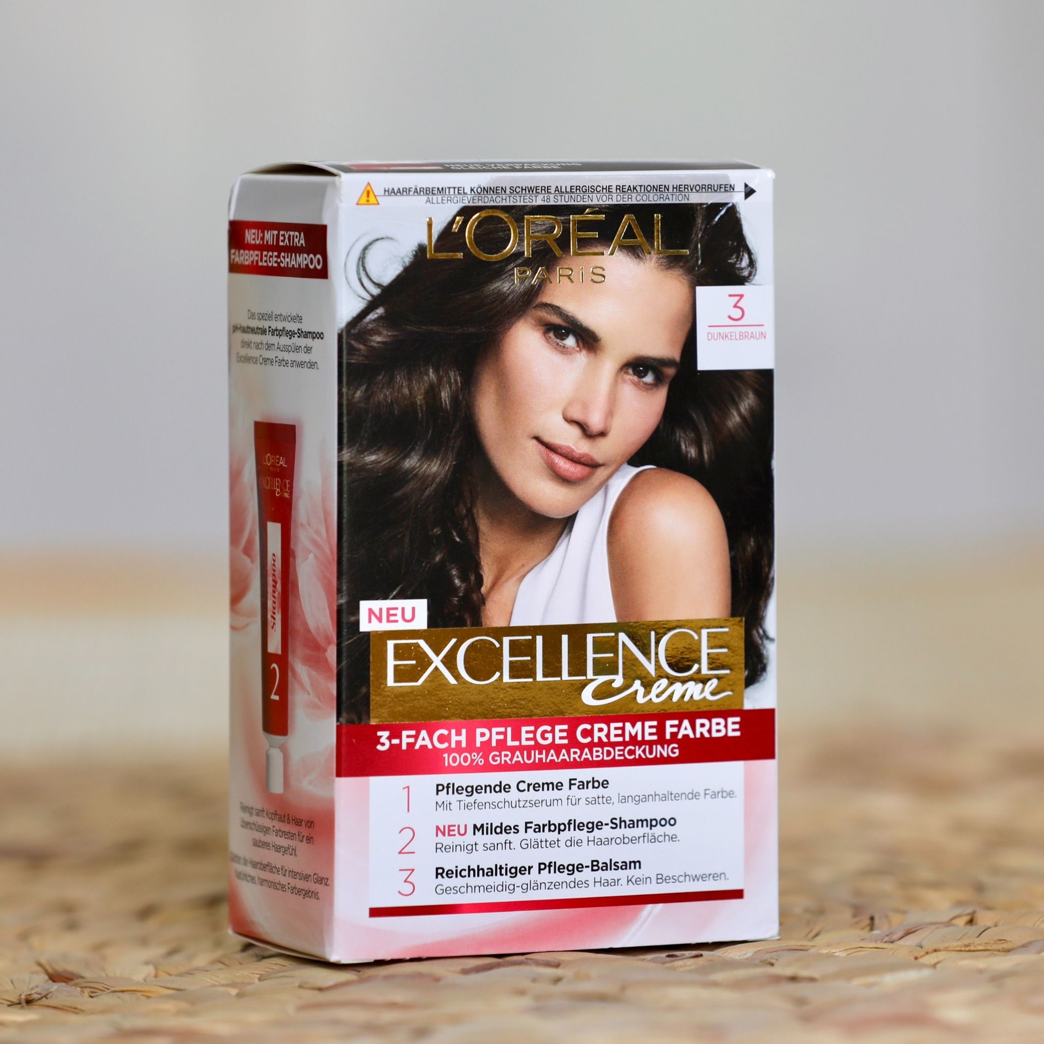 Thuốc nhuộm tóc Loreal số 3 Màu Đen nâu phủ bạc