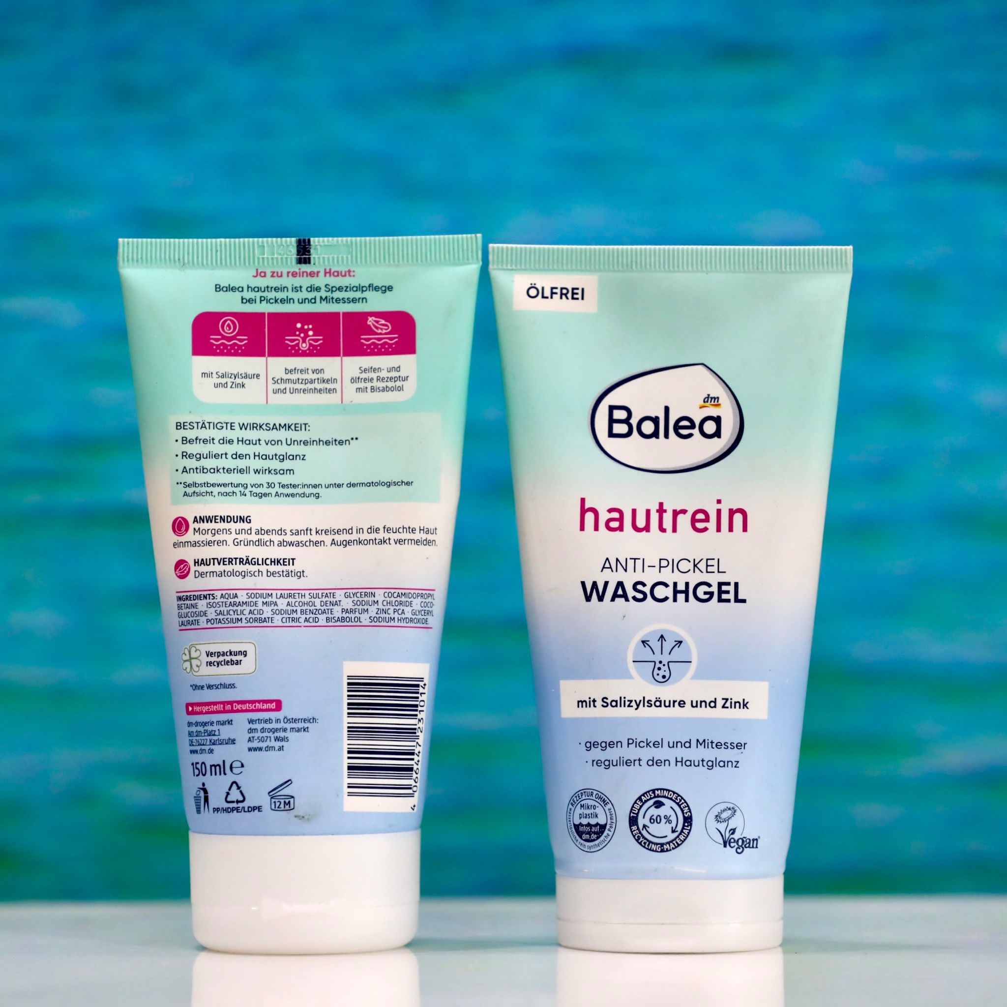 Gel Rửa Mặt Balea Hautrein Anti-Pickel Waschgel 150ml – Làm Sạch Sâu, Giúp Kiểm Soát Dầu Nhờn