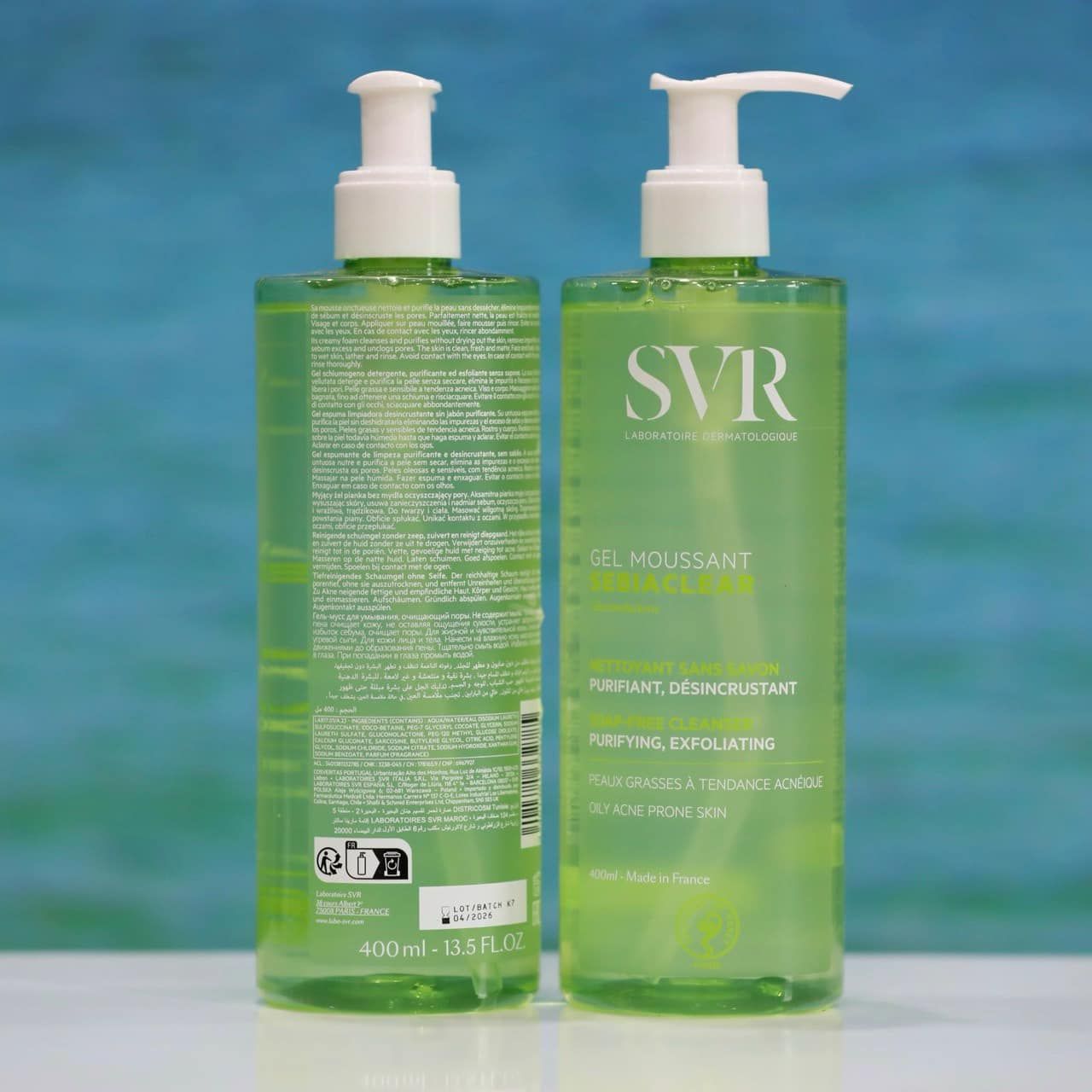 Sữa rửa mặt SVR Sebiaclear Gel Moussant dành cho da dầu, da mụn, da nhạy cảm, chai 400ml