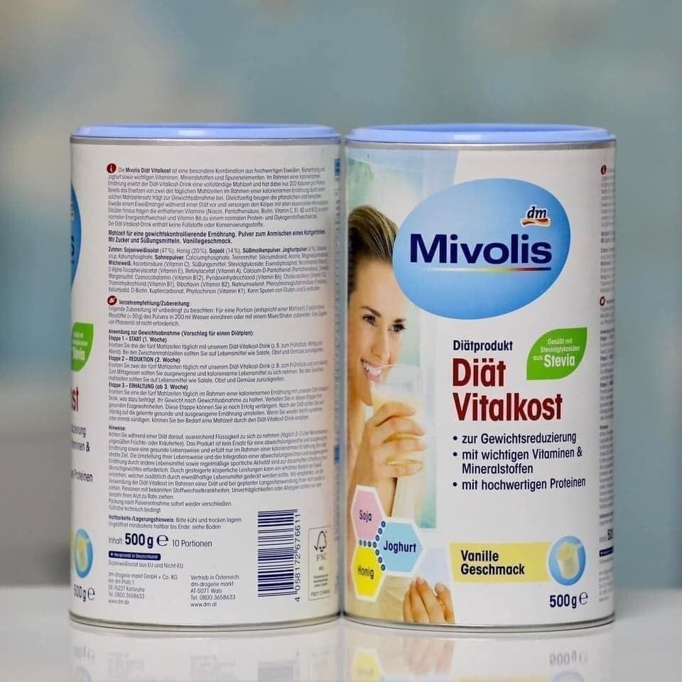 Sữa giảm cân Mivolis Vitalkost Shake vị Vanilla hộp 500g