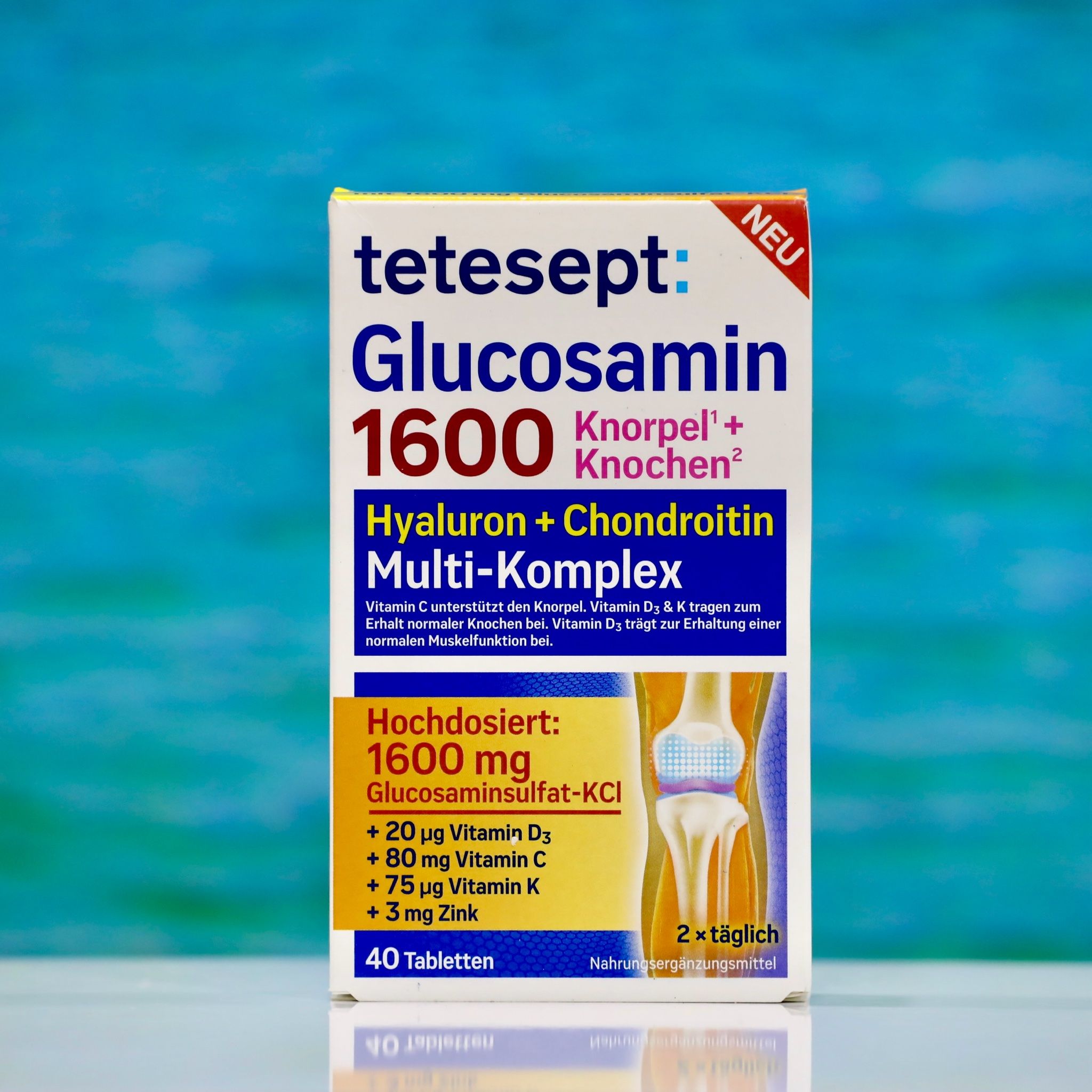 Viên uống Glucosamin 1600 của hãng Tetesept, hộp 40 viên