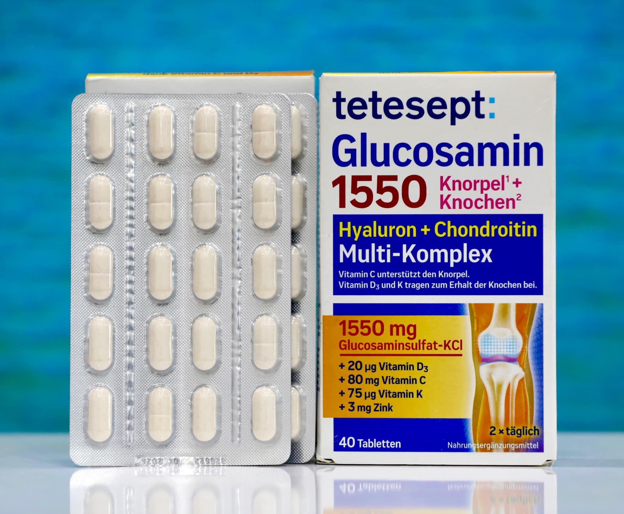  Viên uống bổ xương khớp Glucosamin 1550 Tetesept, hộp 40 viên 